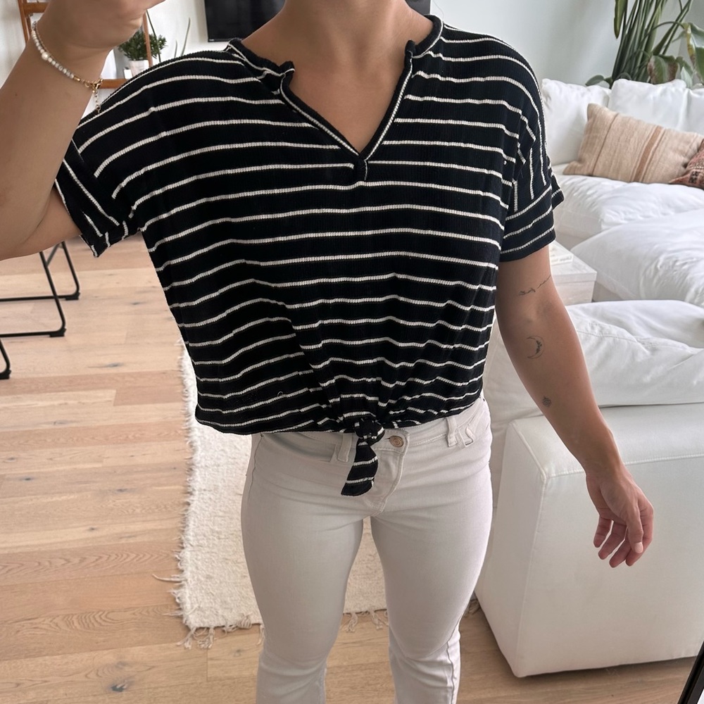 Striped loose-fit top
